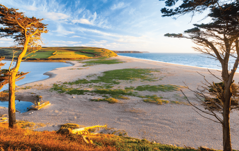 View of Loe Bar